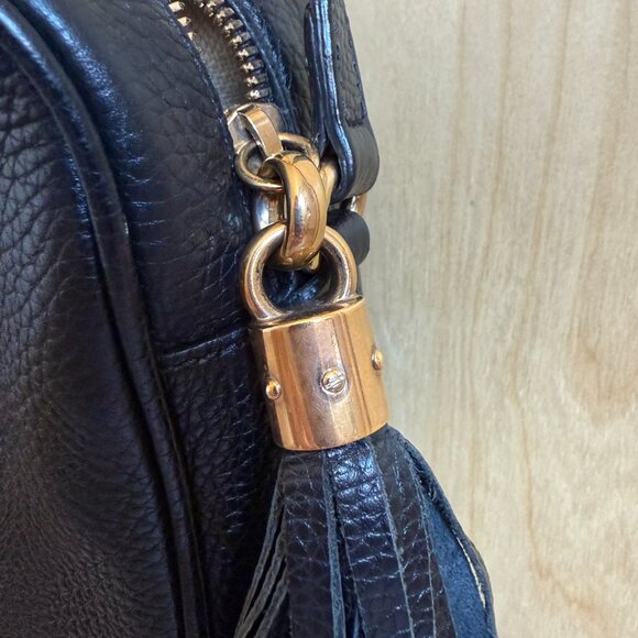 Gucci Soho Disco Black Leather Small Crossbody Bag (used) - Picture 8 of 12